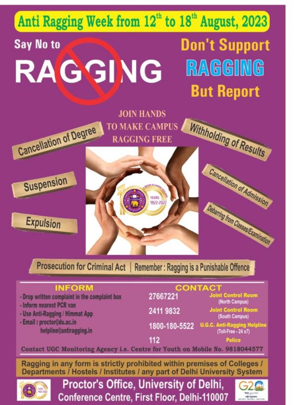 Anti Ragging Committee 202324 Shaheed Sukhdev College of Business
