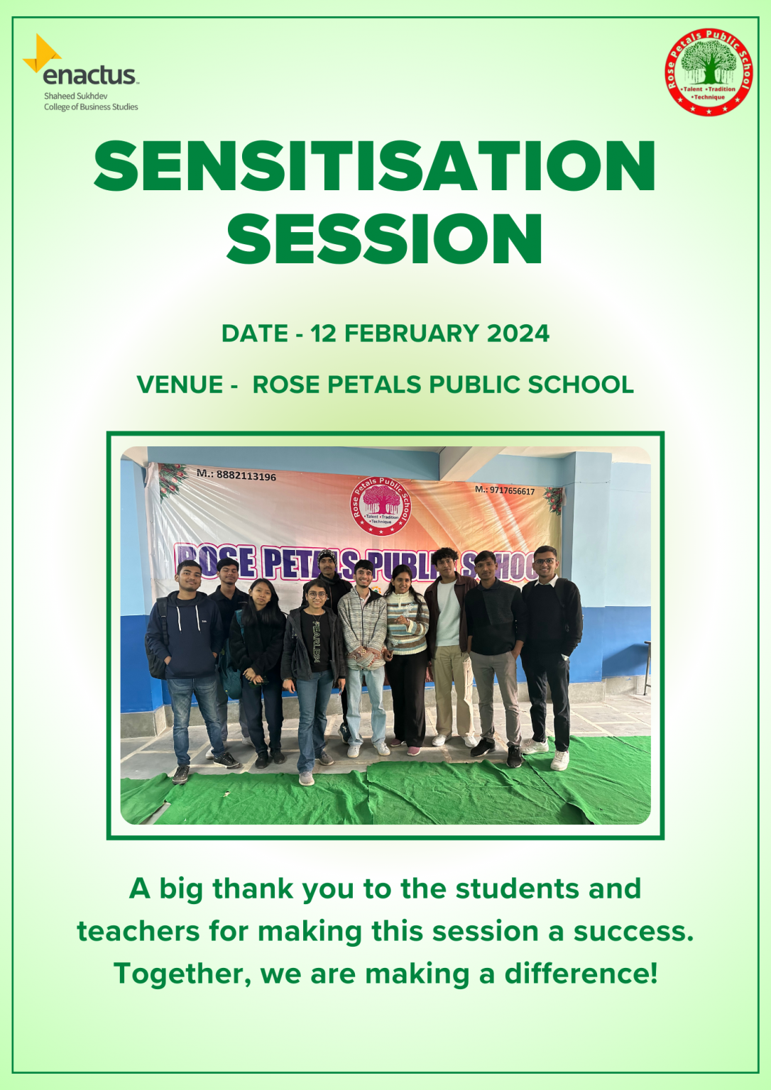 School Senstization Posts Sensitisation session – Shaheed Sukhdev College of Business Studies